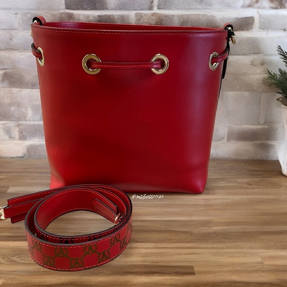 Valentino By Mario Valentino Karl Forever Red Made In Italy Genuine Leather NWT - Picture 14 of 15